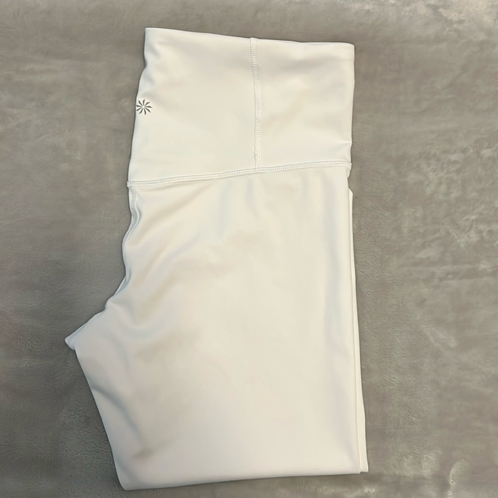 White large 7/8 athleta leggings